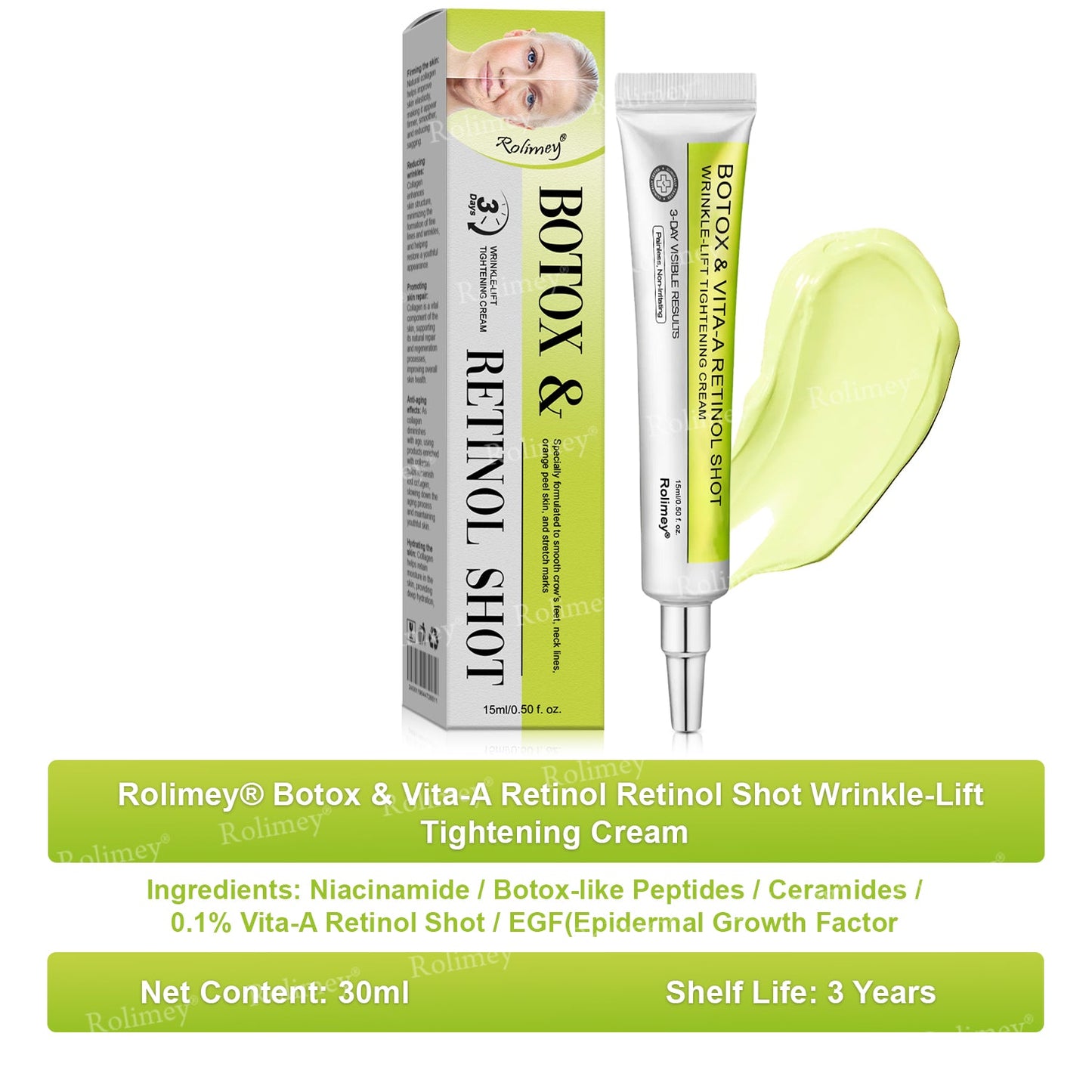 👍🌟💫Made and shipped from Canada 💫Rolimey® Botox & Vita-A Retinol Shot Wrinkle-Lift Tightening cream - Last Day Promotion 70% OFF