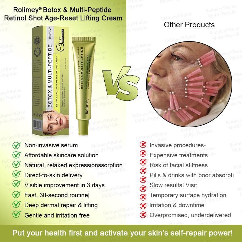 🍃🪄🌟Rolimey® Multi-Peptide Retinol Shot Age-Reset Wrinkle-Lift Cream