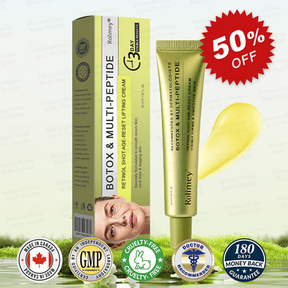 🍃🪄🌟Rolimey® Multi-Peptide Retinol Shot Age-Reset Wrinkle-Lift Cream