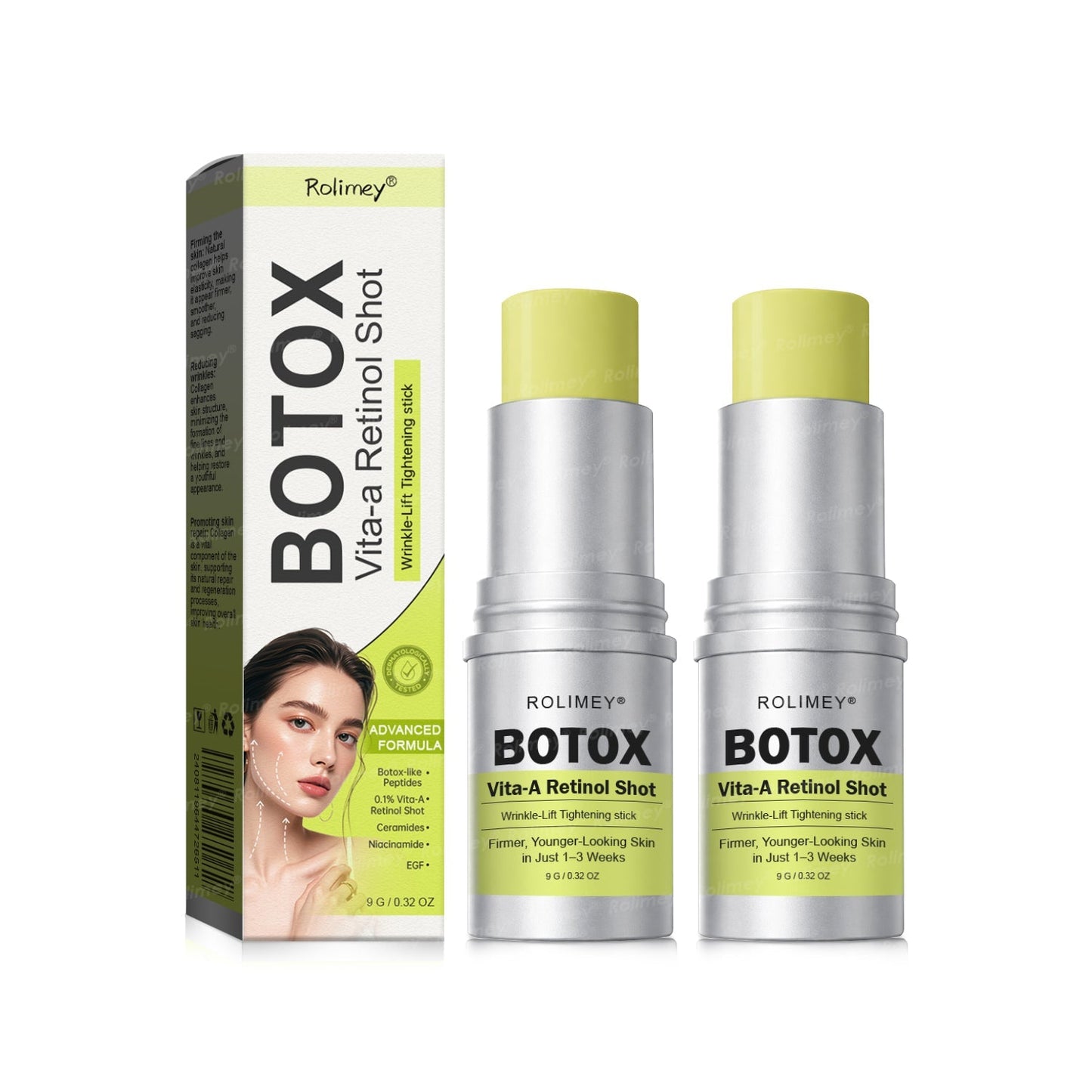 👨‍⚕️Made and Shipped from the Canada ✅Rolimey® Botox & Vita-A Retinol Shot Wrinkle-Lift Tightening stick- Last Day Promotion 70% OFF🔥LAST DAY 70% OFF
